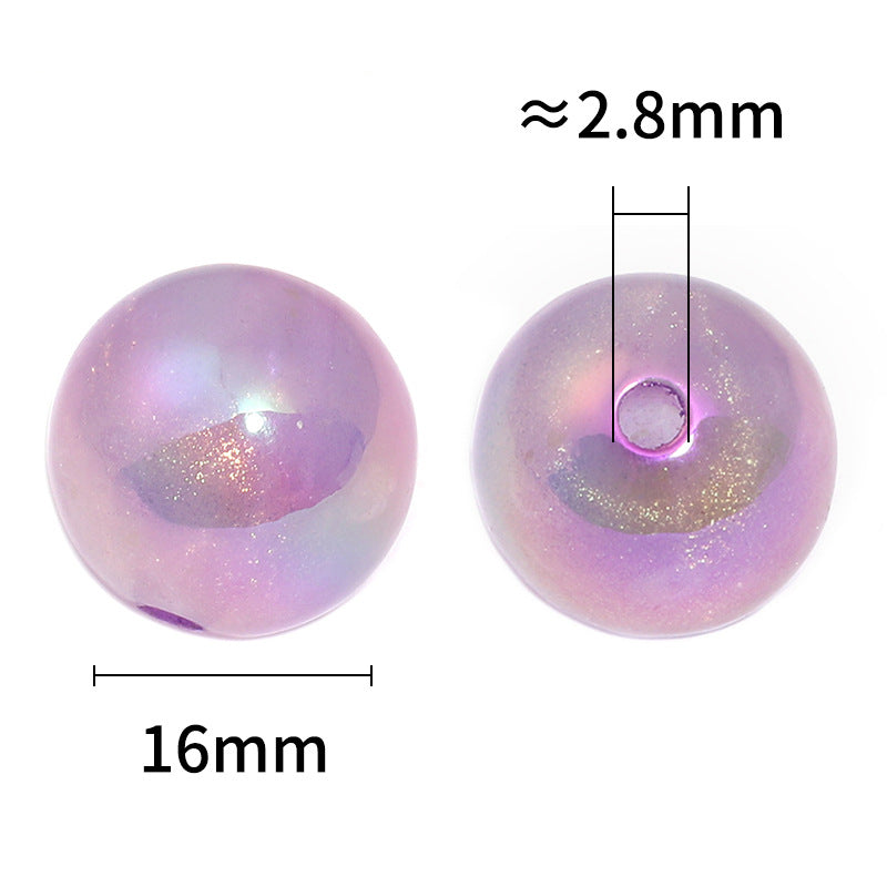 Wholesale 100pcs/pack Luminous 16mm acrylic luminous sparkling round beads diy beads